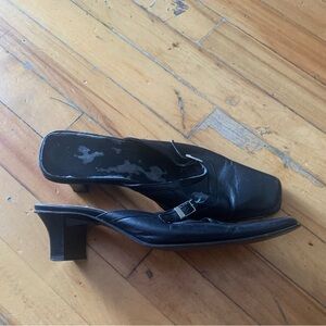 Vintage Mary janes kitten heel mules